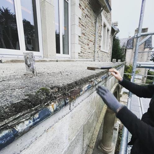 Réalisation d'un balcon plomb à Fouesnant