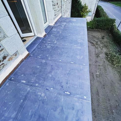 Réalisation d'un balcon plomb à Fouesnant