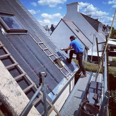 Réfection d'une toiture à Pleuven