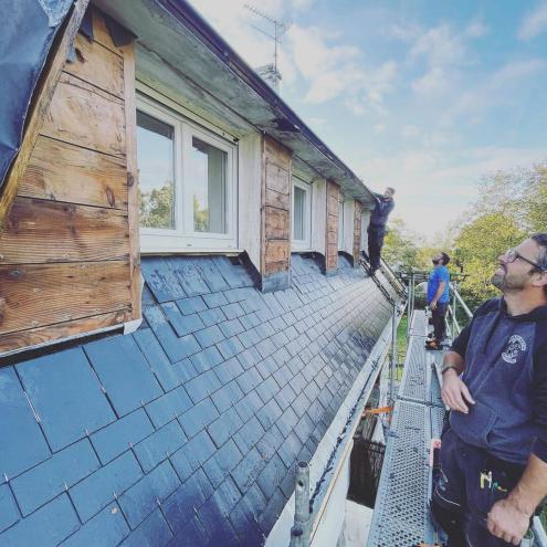 Rénovation d'une toiture sur la commune de Pleuven