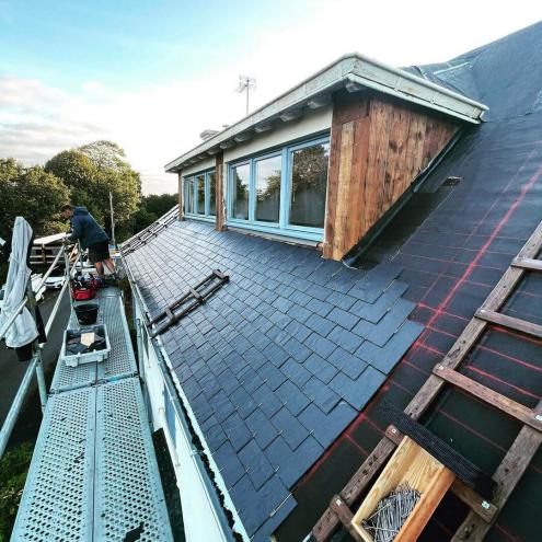 Rénovation d'une toiture à Bénodet