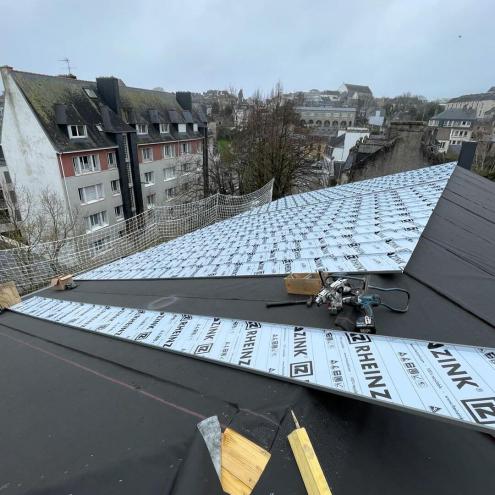 Chantier de couverture à Quimper