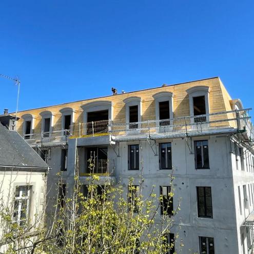 Chantier de couverture à Quimper