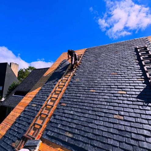 Pose d'une nouvelle toiture à Pont-l'Abbé (29120)